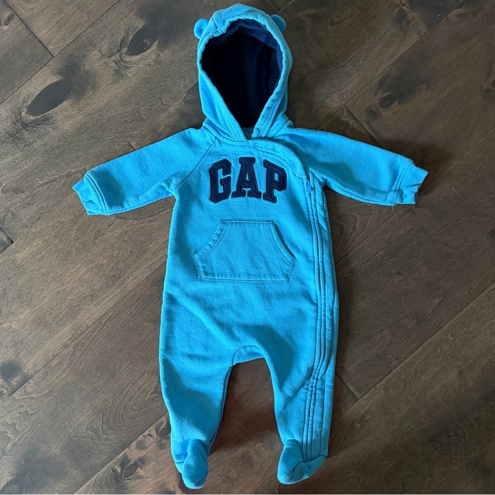 GAP Blue Hooded Kids Footie